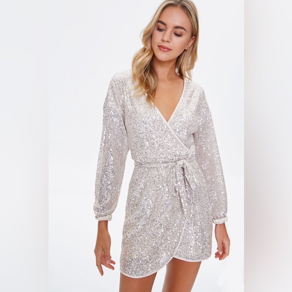 Forever 21 Sparkly Wrap Dress
